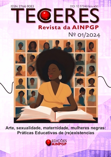 Capa com uma mulher negra, mãe, estudando